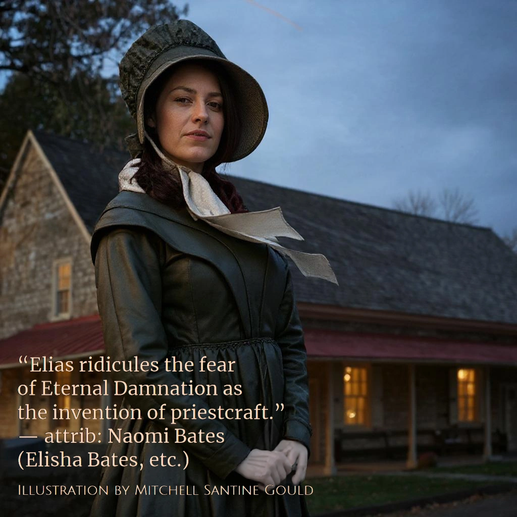 Naomi Bates (composite character, artist’s conception): a sort of agent provocateur from London Yearly Meeting